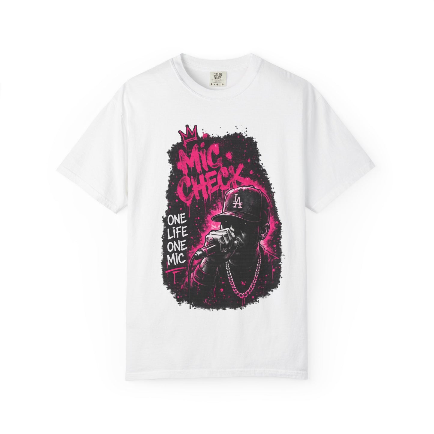 Mic Check T-Shirt — One Life One Mic Hip-Hop Graphic Tee