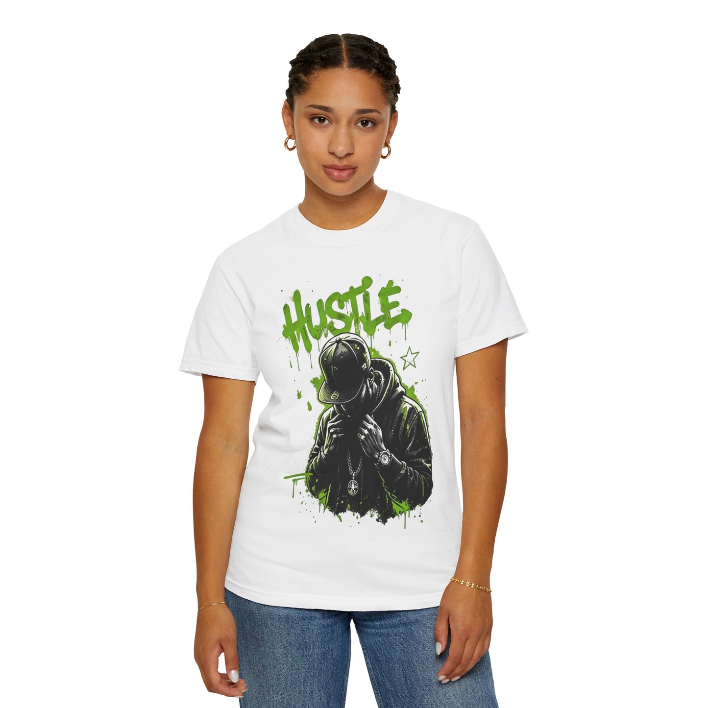 Hustle Graffiti T-Shirt — Urban Rapper Illustration