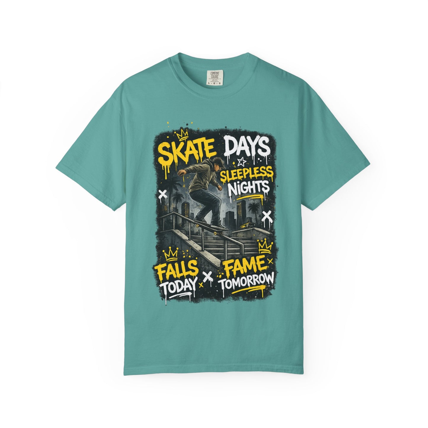 Skate Days Graphic T-Shirt — "Skate Days Sleepless Nights" Streetwear Tee