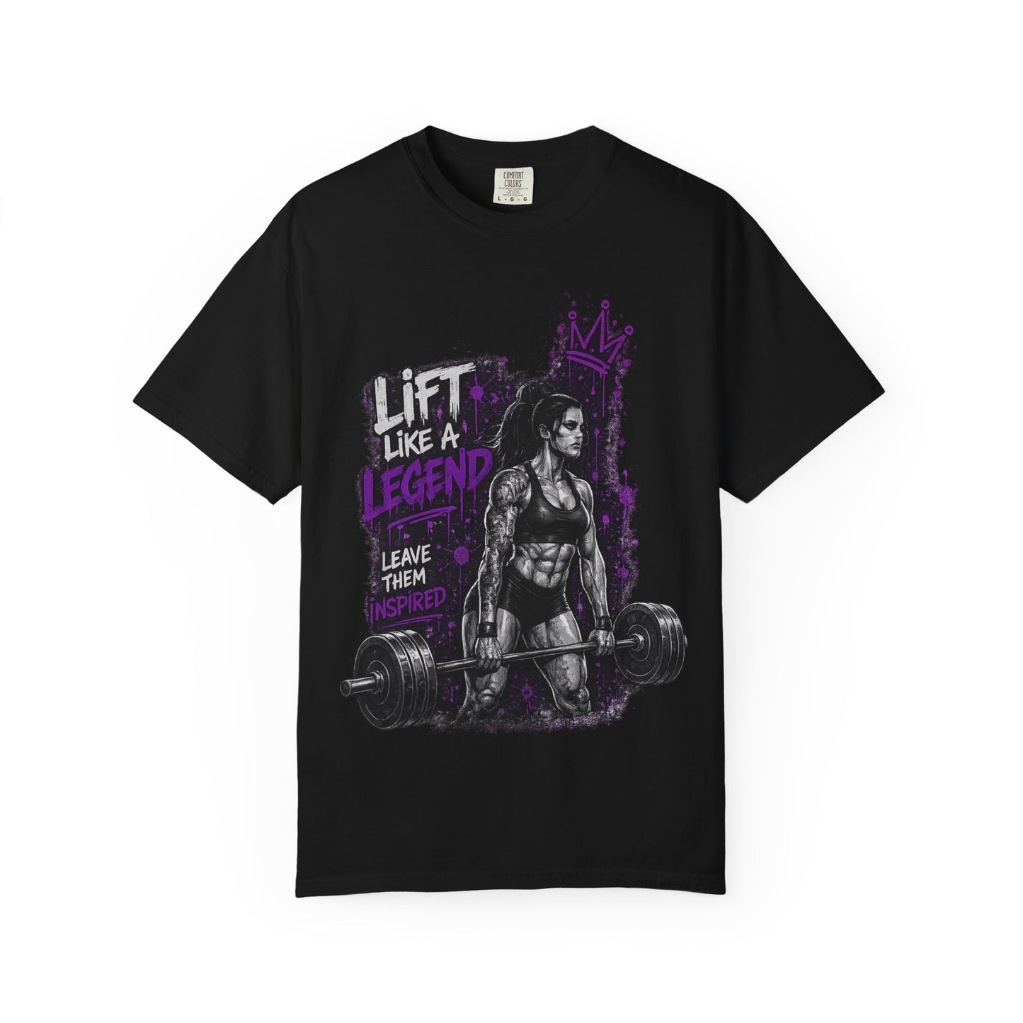 Lift Like a Legend Weightlifting T-Shirt — Female Power Deadlift Gym Tee