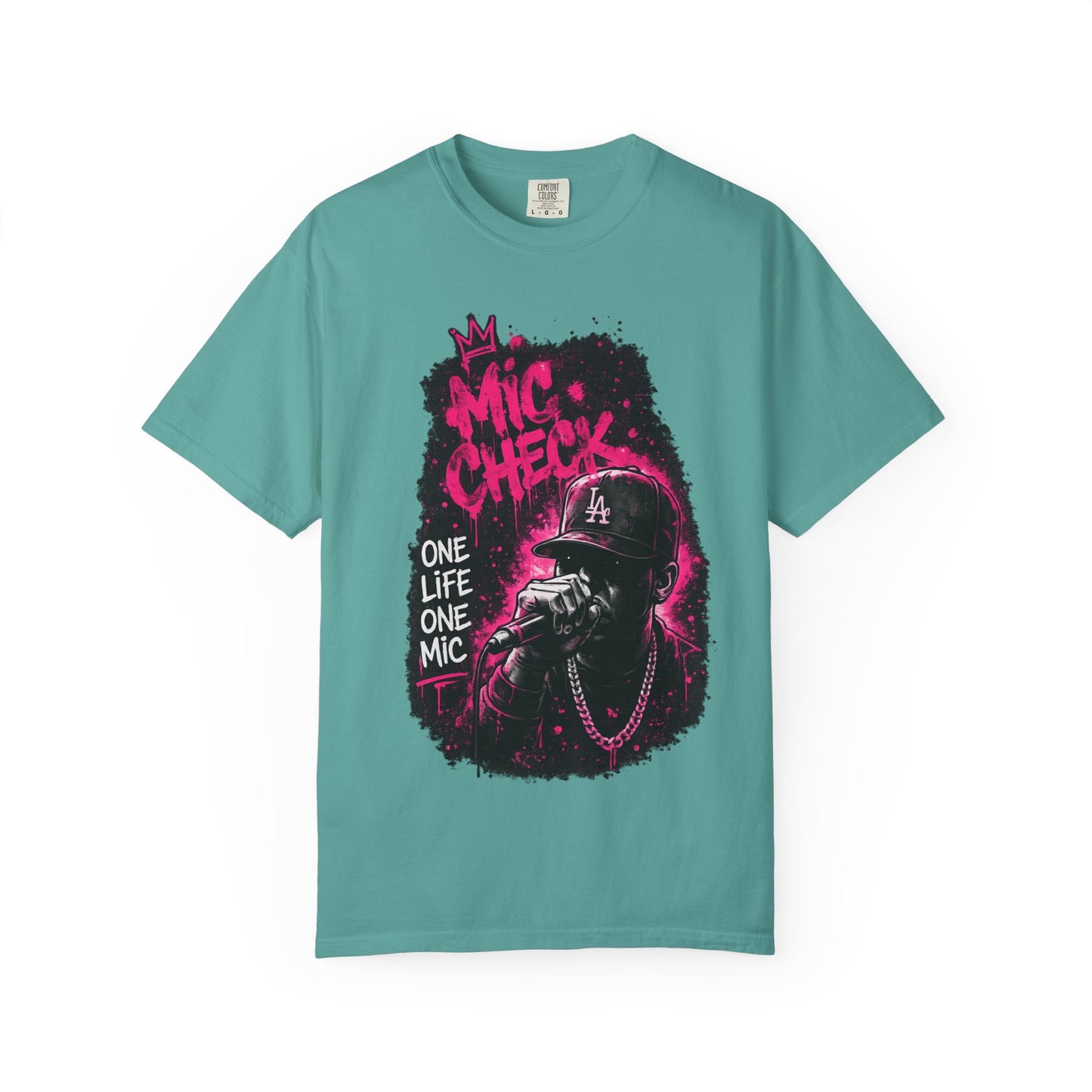 Mic Check T-Shirt — One Life One Mic Hip-Hop Graphic Tee
