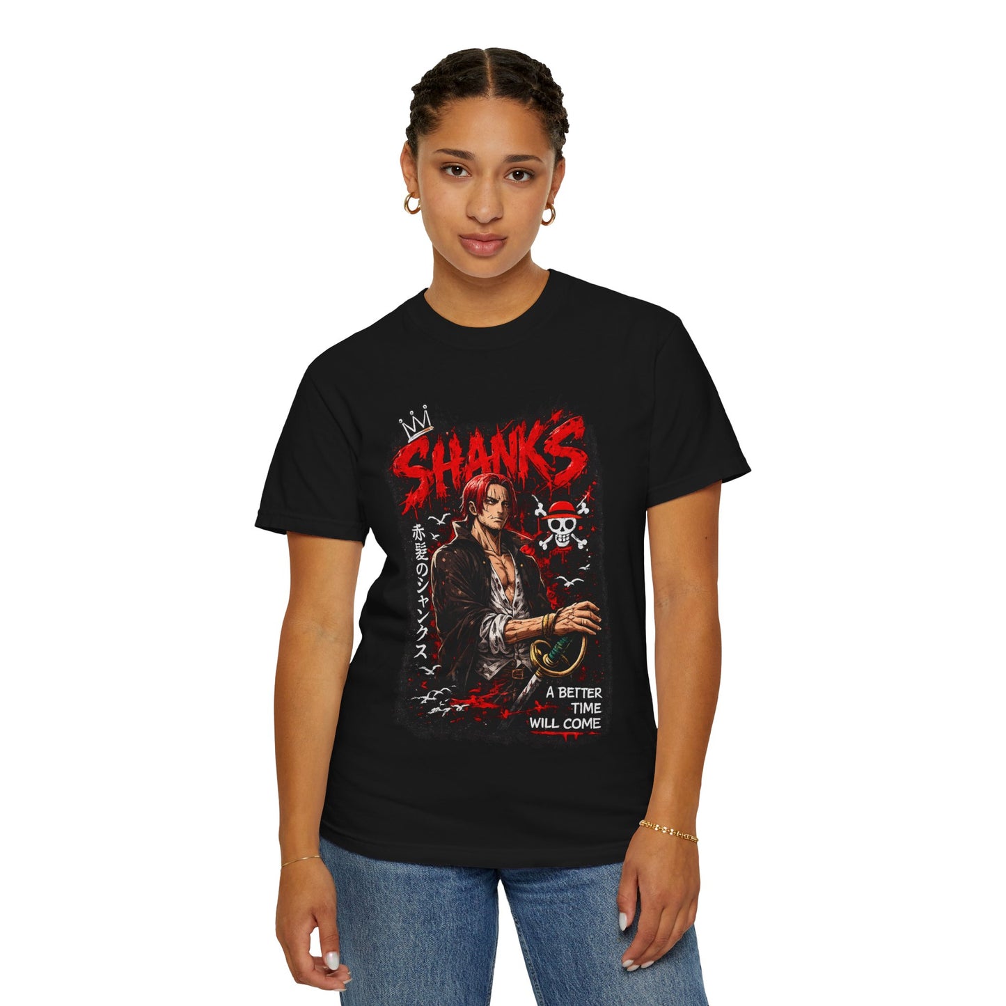 Shanks Anime Pirate Graphic T-Shirt — "A Better Time Will Come"