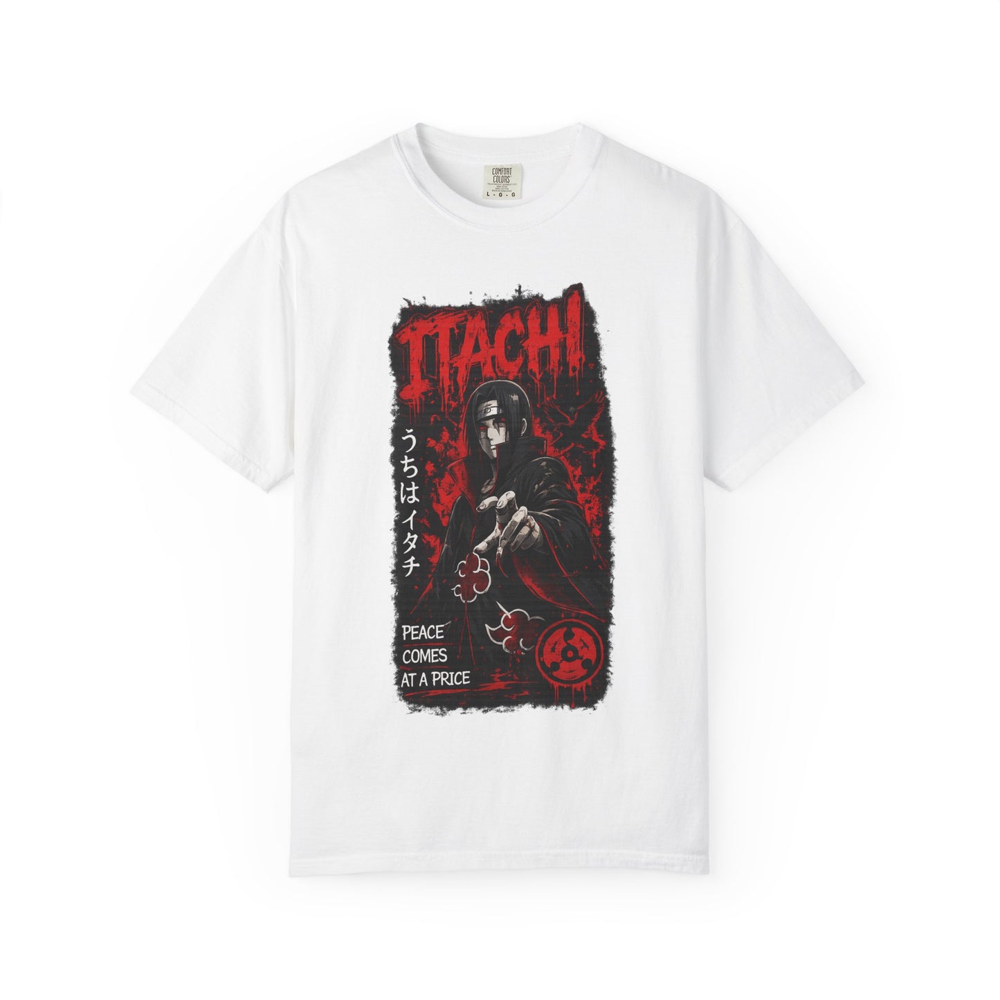 Itachi Graphic T-Shirt — Anime Villain Illustration "Peace Comes at a Price"