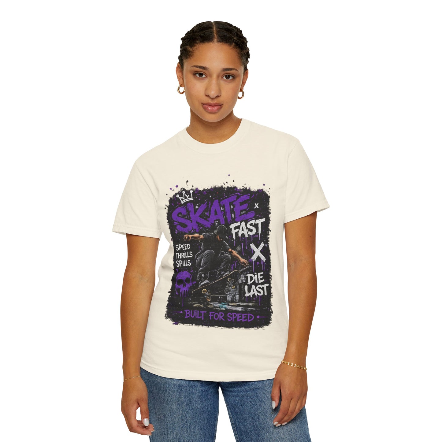 Skate Fast Skateboard T‑Shirt — "Built for Speed" Graphic Tee