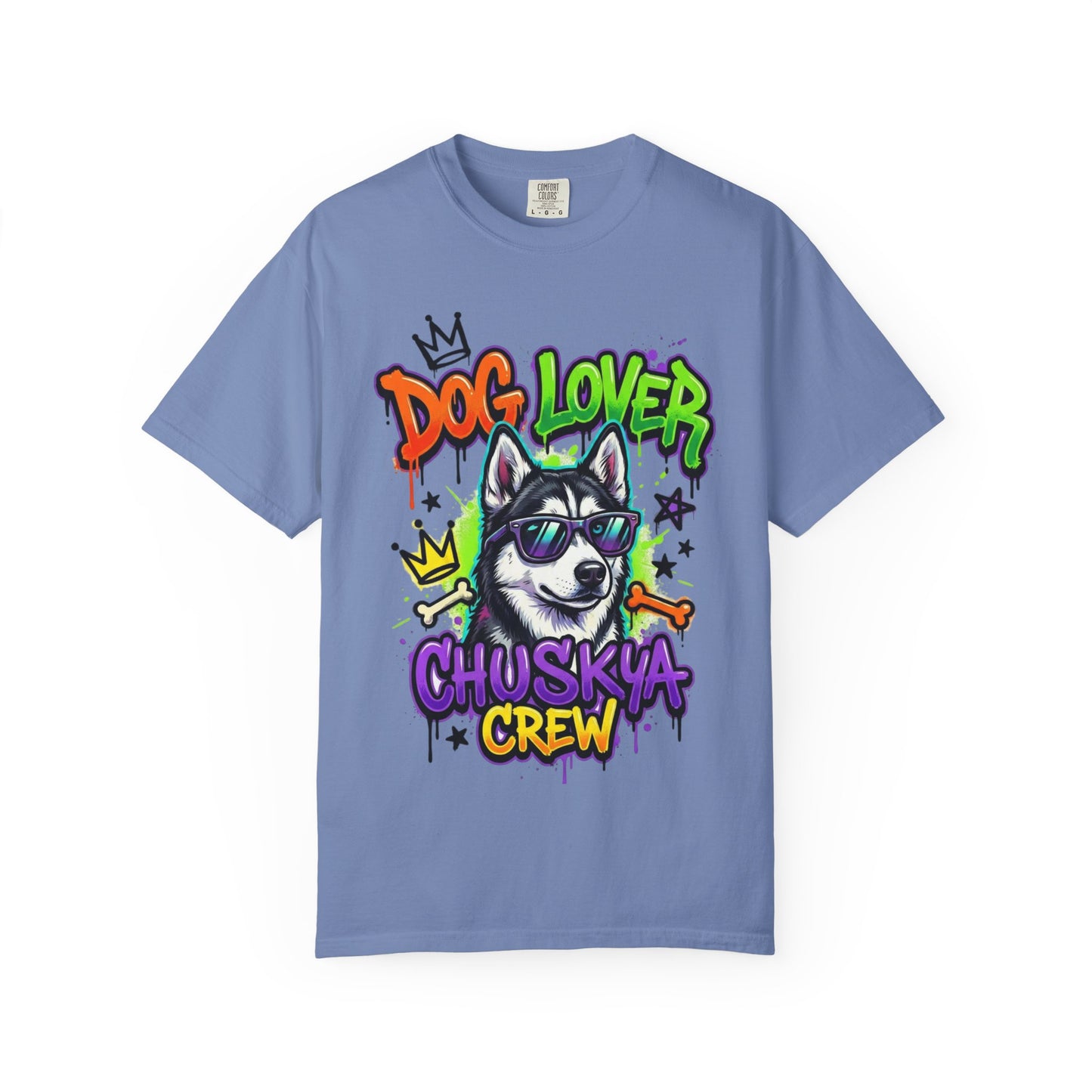 Dog Lover Husky Crew T-Shirt — Graphic Cool Husky Tee for Pet Owners