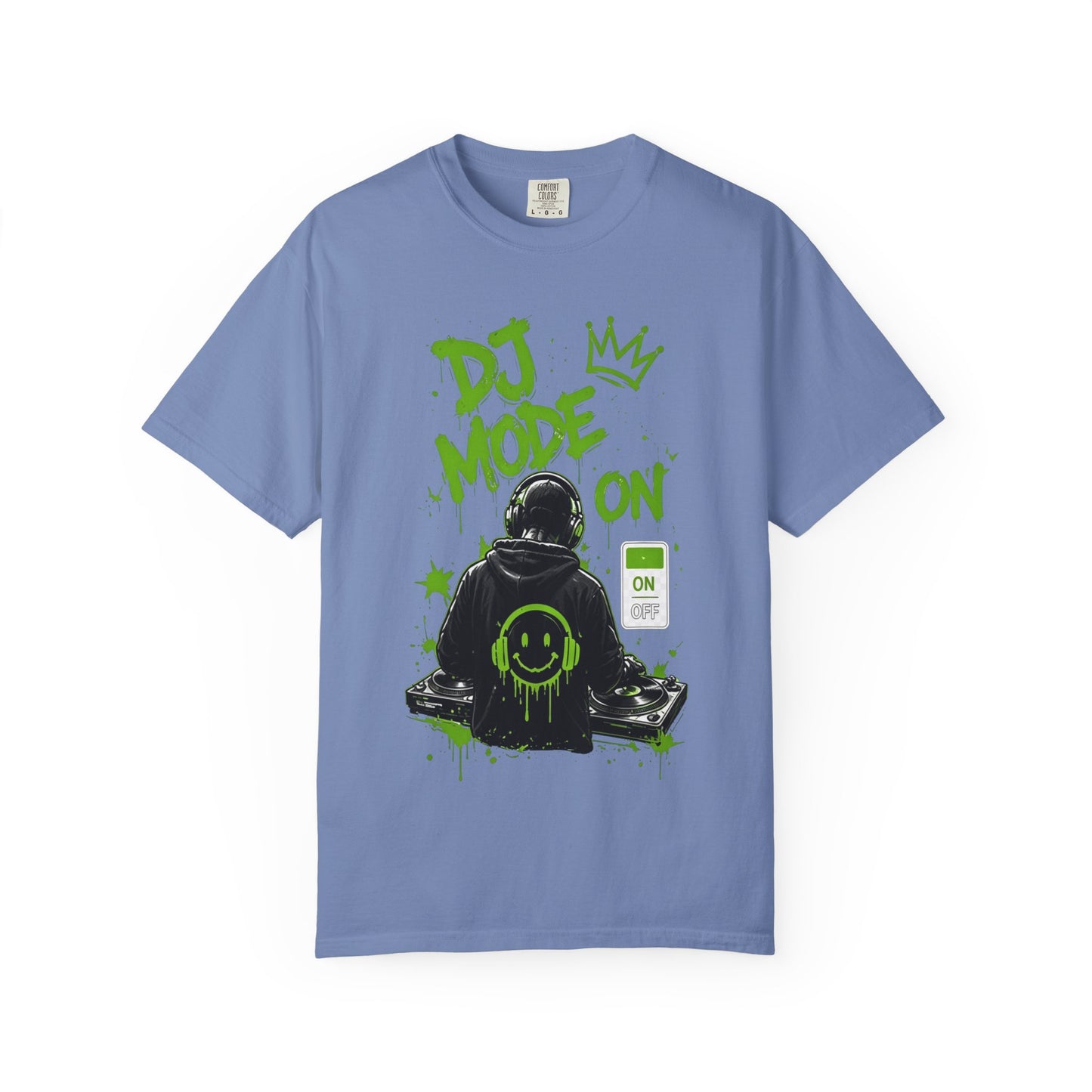 DJ Mode On T-Shirt — Neon Green DJ Graphic Tee