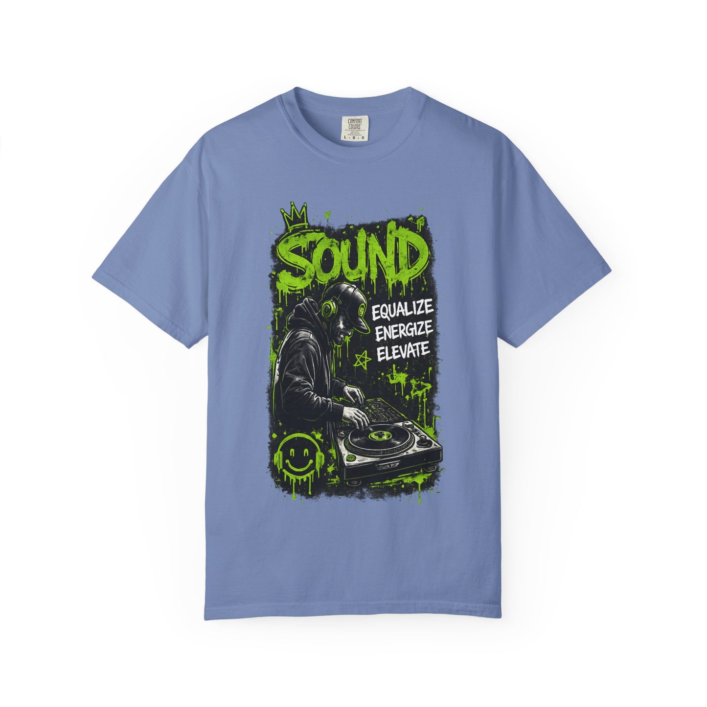 Sound DJ T-Shirt — "Sound: Equalize, Energize, Elevate" Graphic Tee
