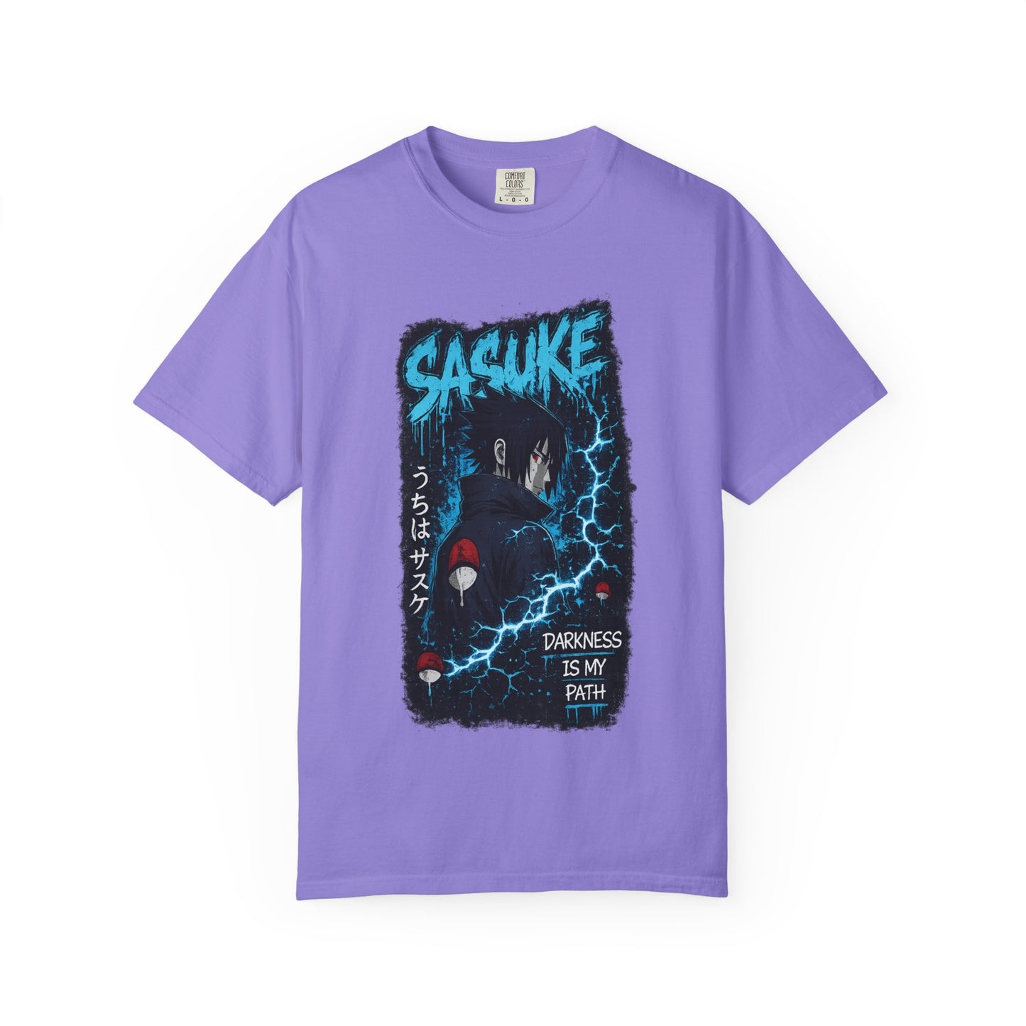 Sasuke Anime T-Shirt — "Darkness Is My Path" Graphic Tee