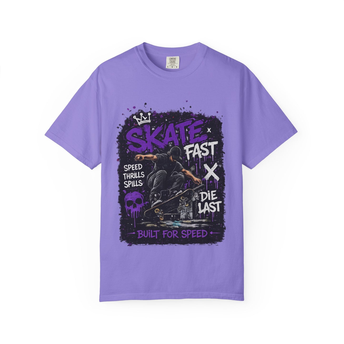 Skate Fast Skateboard T‑Shirt — "Built for Speed" Graphic Tee
