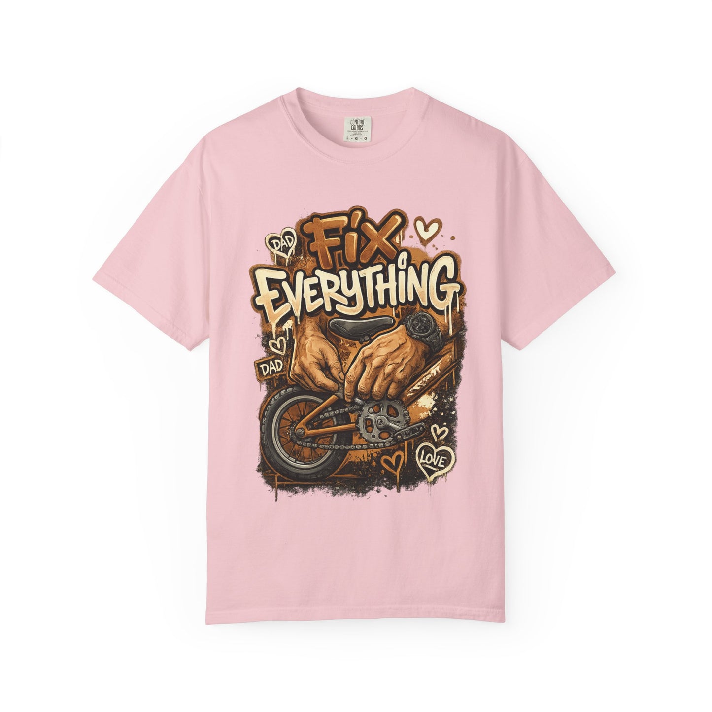 Fix Everything hands repairing bicycle T-Shirt | mechanic repair art