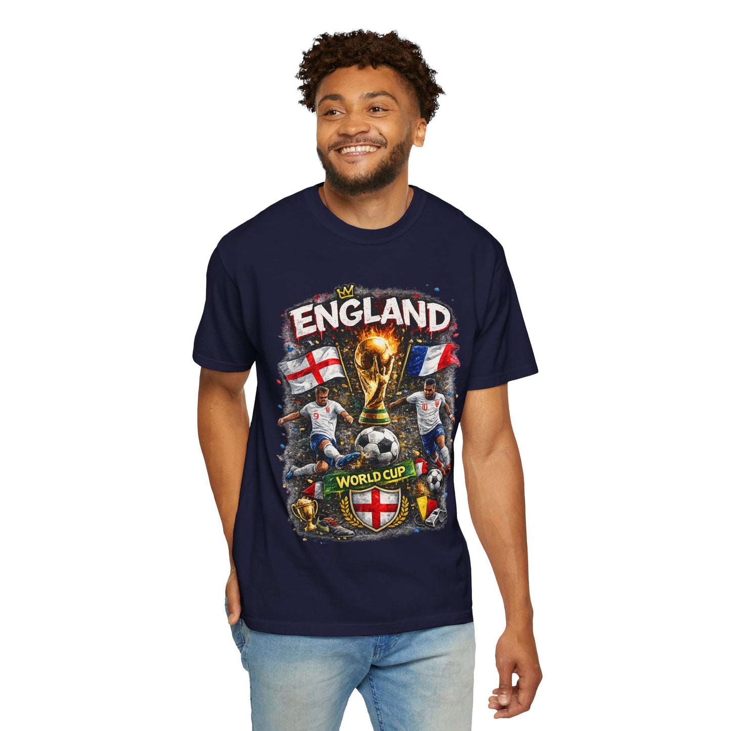 England World Cup Soccer T-Shirt | Football Trophy, St George Flags
