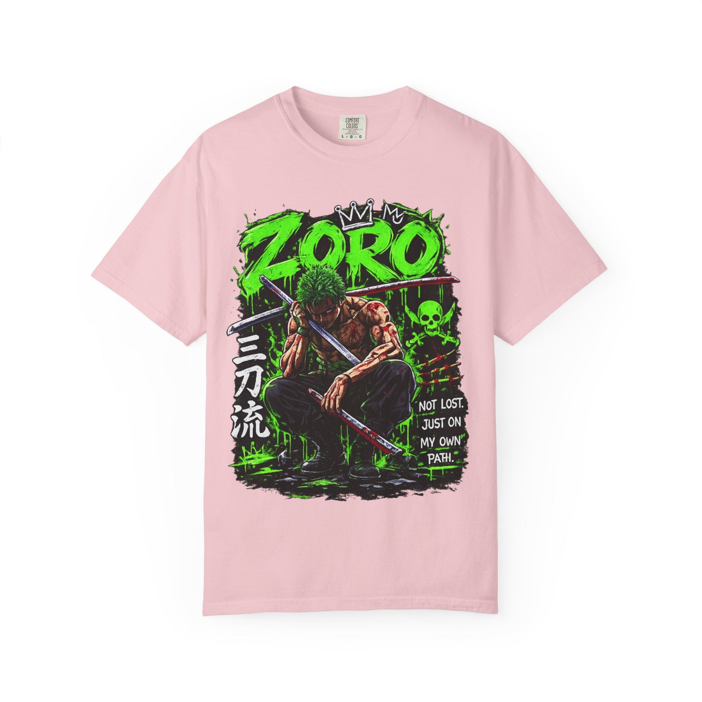 Zoro Anime Graphic T-Shirt — 'Not Lost, Just On My Own Path' Design