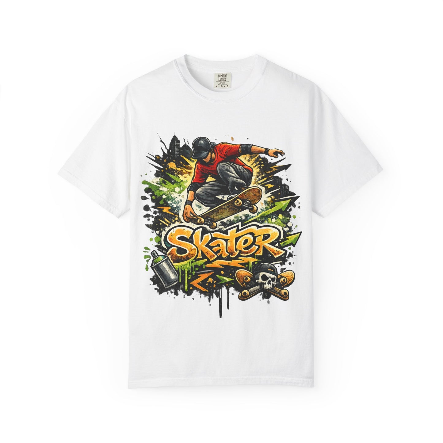 Skater Graphic T-Shirt - Unisex Garment-Dyed Tee for Skate Lovers