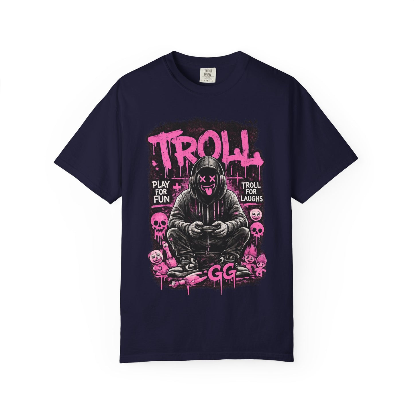 Troll Gamer Hoodie Graphic Tee | Gamer Skull Streetwear