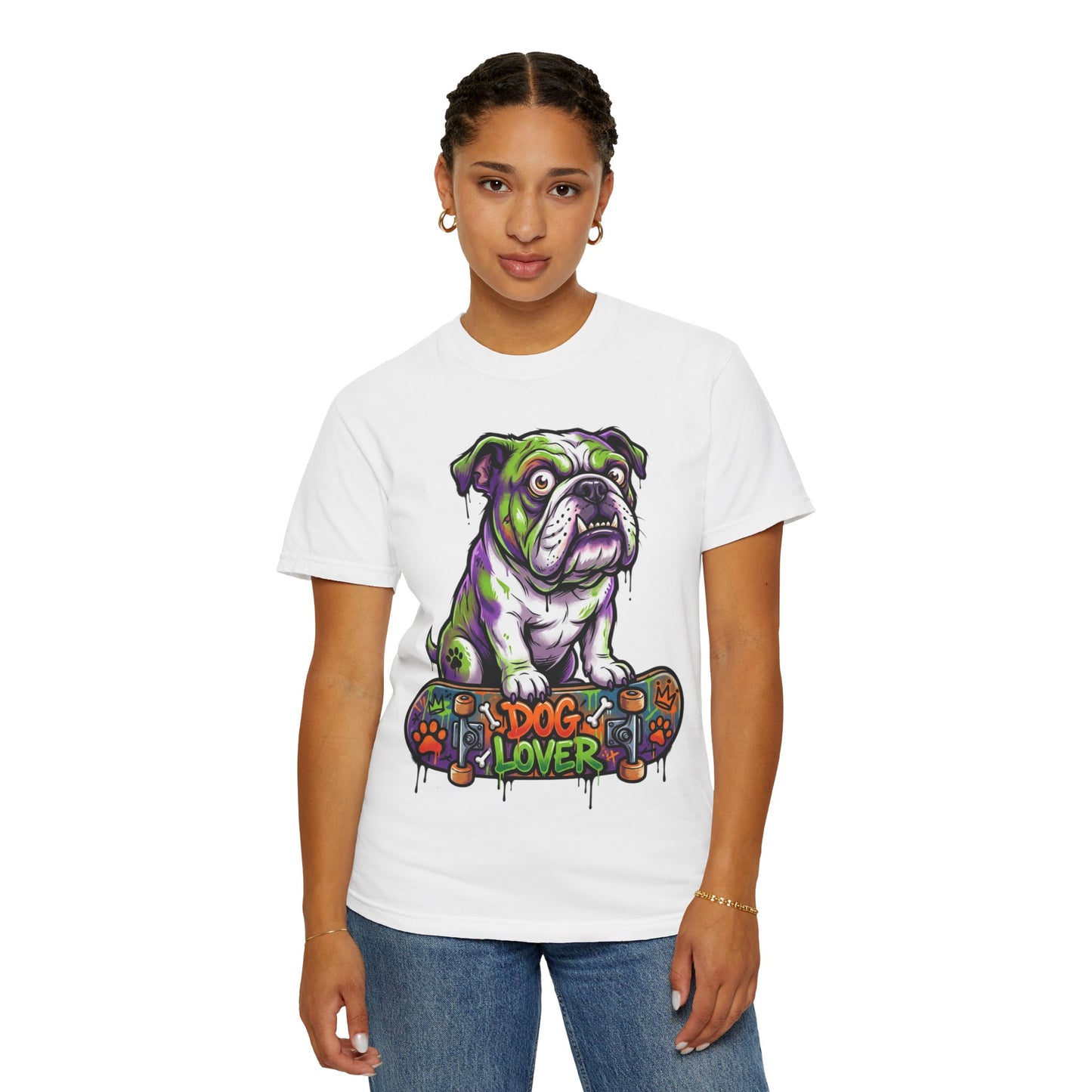 Dog Lover Skateboard Bulldog T-Shirt