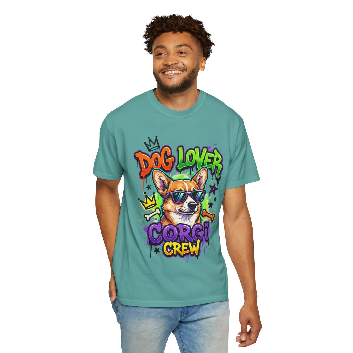 Corgi Crew Dog Lover T-Shirt – Cute Cartoon Corgi Graphic Tee