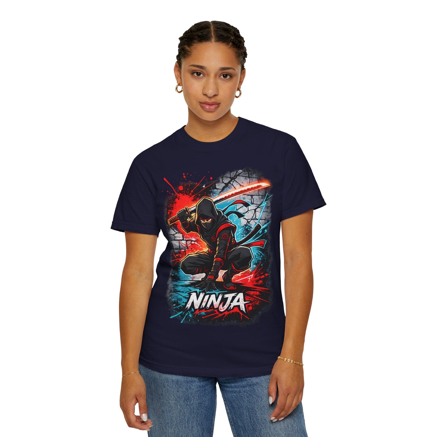 Ninja Graphic T-Shirt — Bold Samurai Night Warrior Tee
