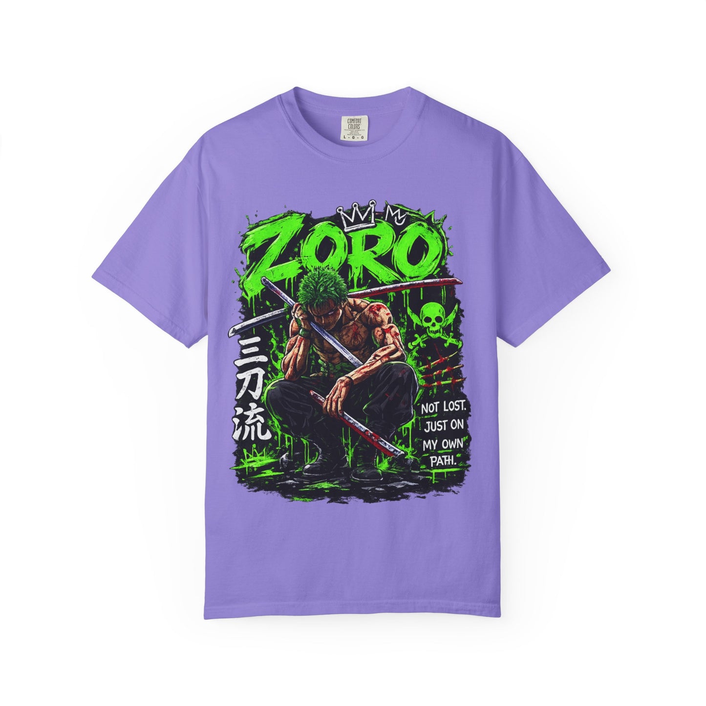 Zoro Anime Graphic T-Shirt — 'Not Lost, Just On My Own Path' Design