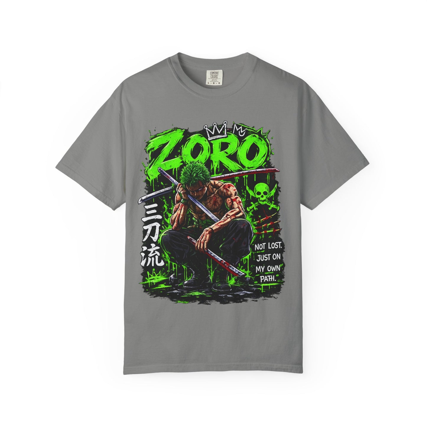 Zoro Anime Graphic T-Shirt — 'Not Lost, Just On My Own Path' Design