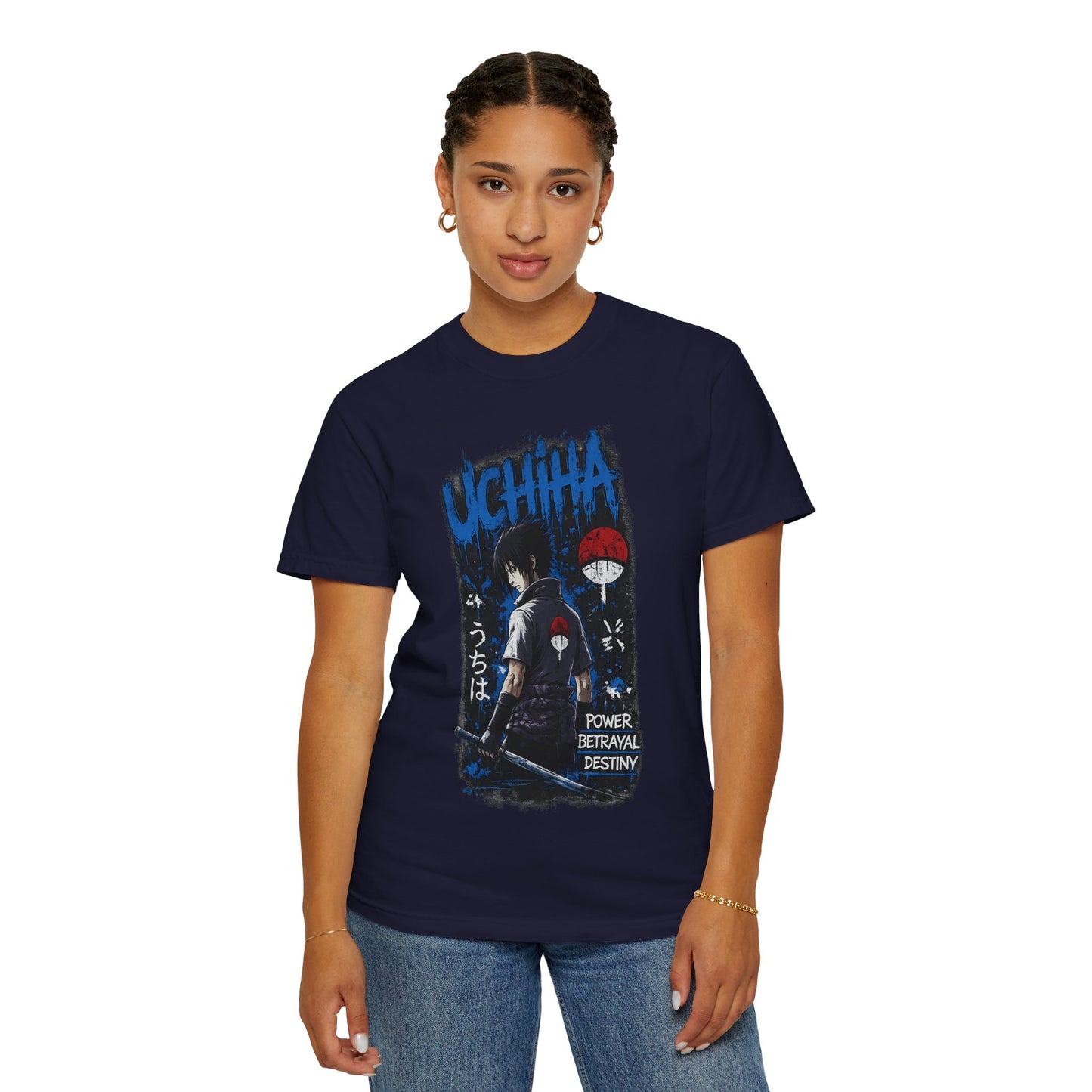 Uchiha Clan Graphic T-Shirt — Anime Sasuke Poster Design