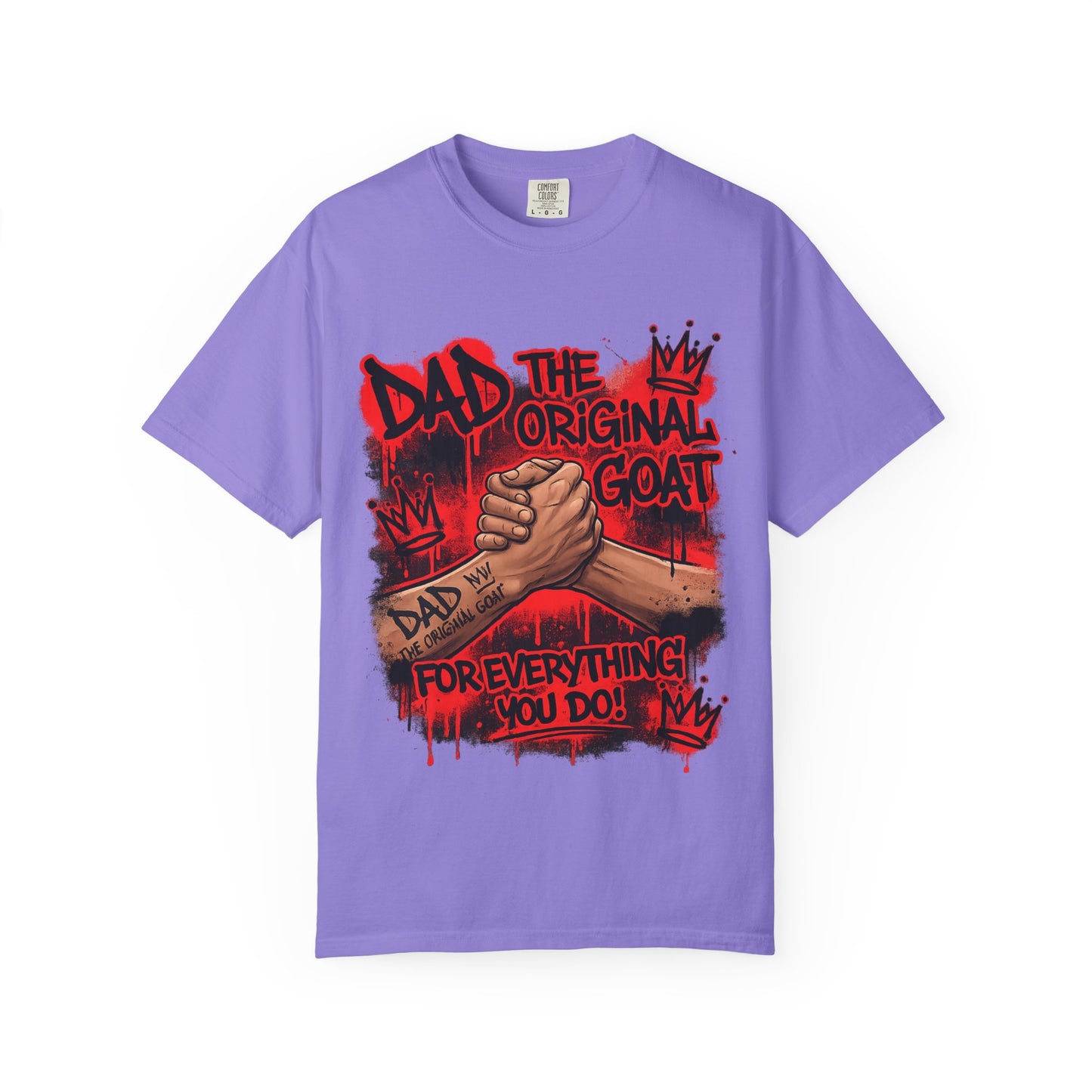 The Original GOAT Dad T-Shirt | Arm Wrestle Graphic Fathers Day Shirt