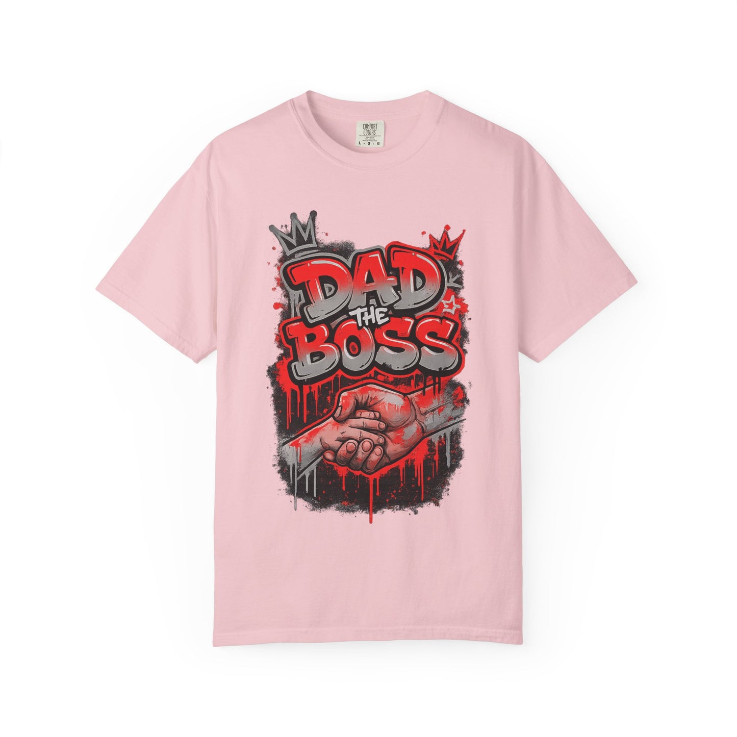 Dad The Boss shirt | Graffiti fist design, red black street art