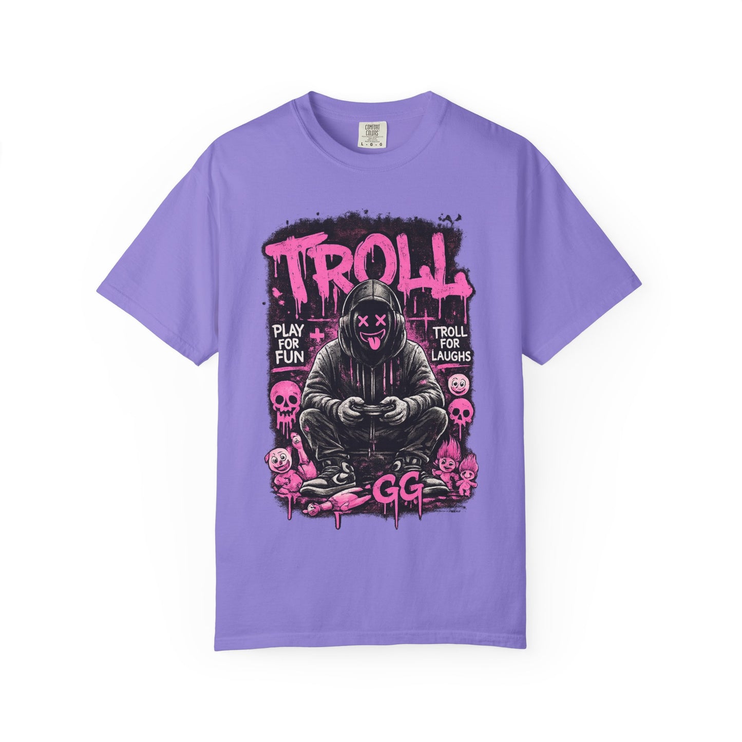 Troll Gamer Hoodie Graphic Tee | Gamer Skull Streetwear