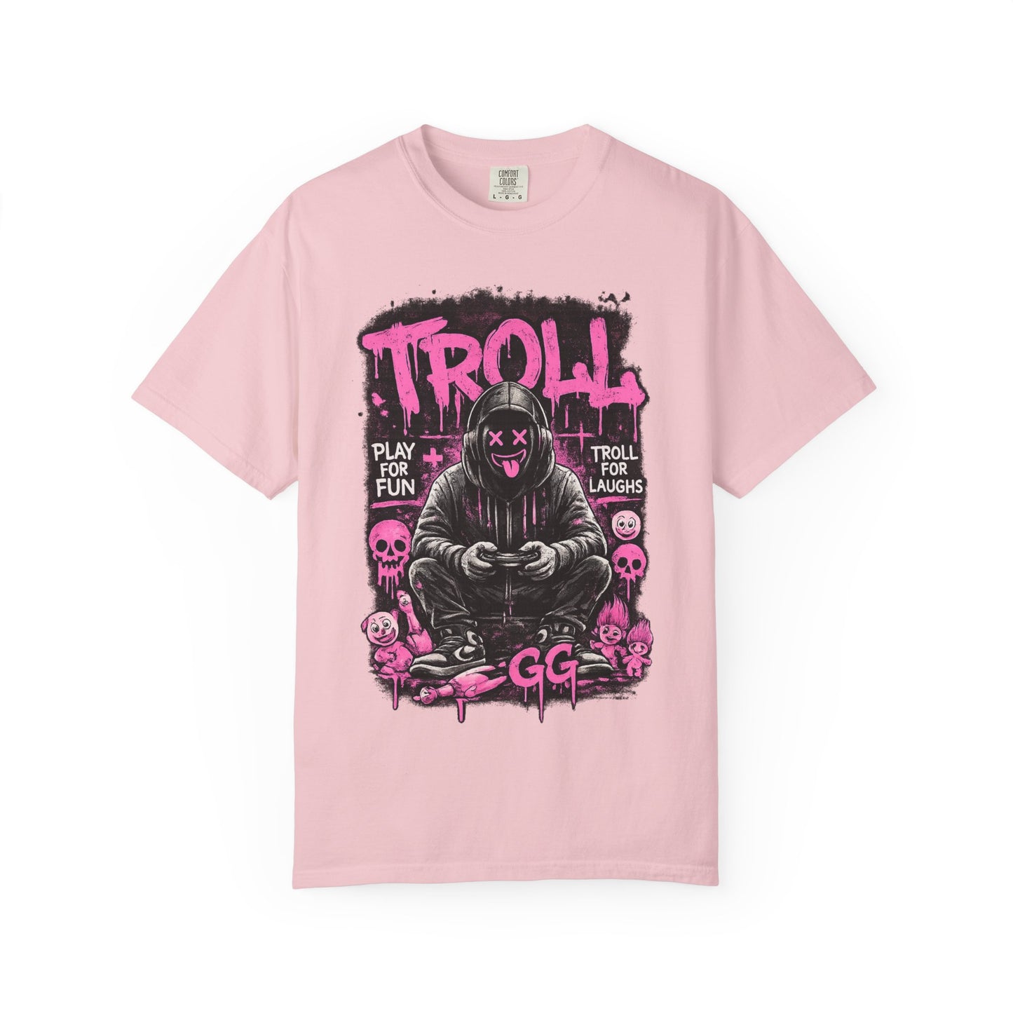 Troll Gamer Hoodie Graphic Tee | Gamer Skull Streetwear