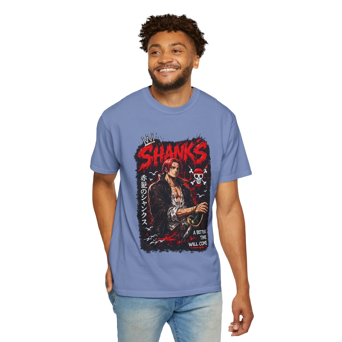 Shanks Anime Pirate Graphic T-Shirt — "A Better Time Will Come"
