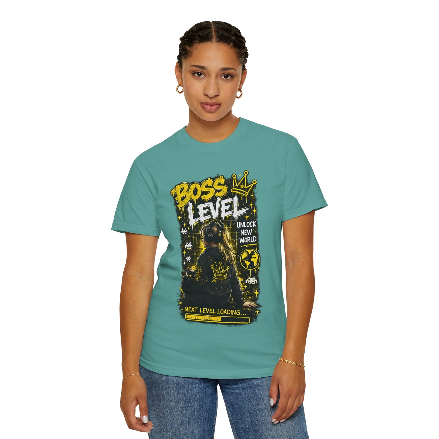 Boss Level T-Shirt — "Boss Level: Next Level Loading" Graphic Tee for Gamers & Leaders