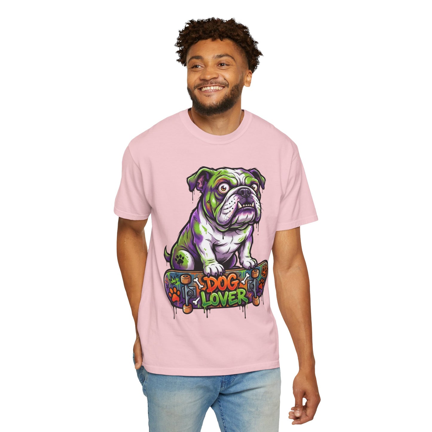 Dog Lover Skateboard Bulldog T-Shirt