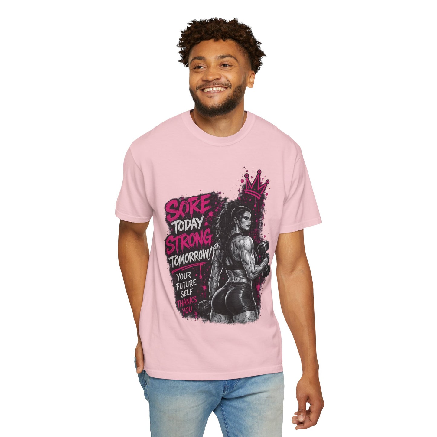 Motivational Boxing T-Shirt — "Sore Today, Strong Tomorrow" Gym Tee