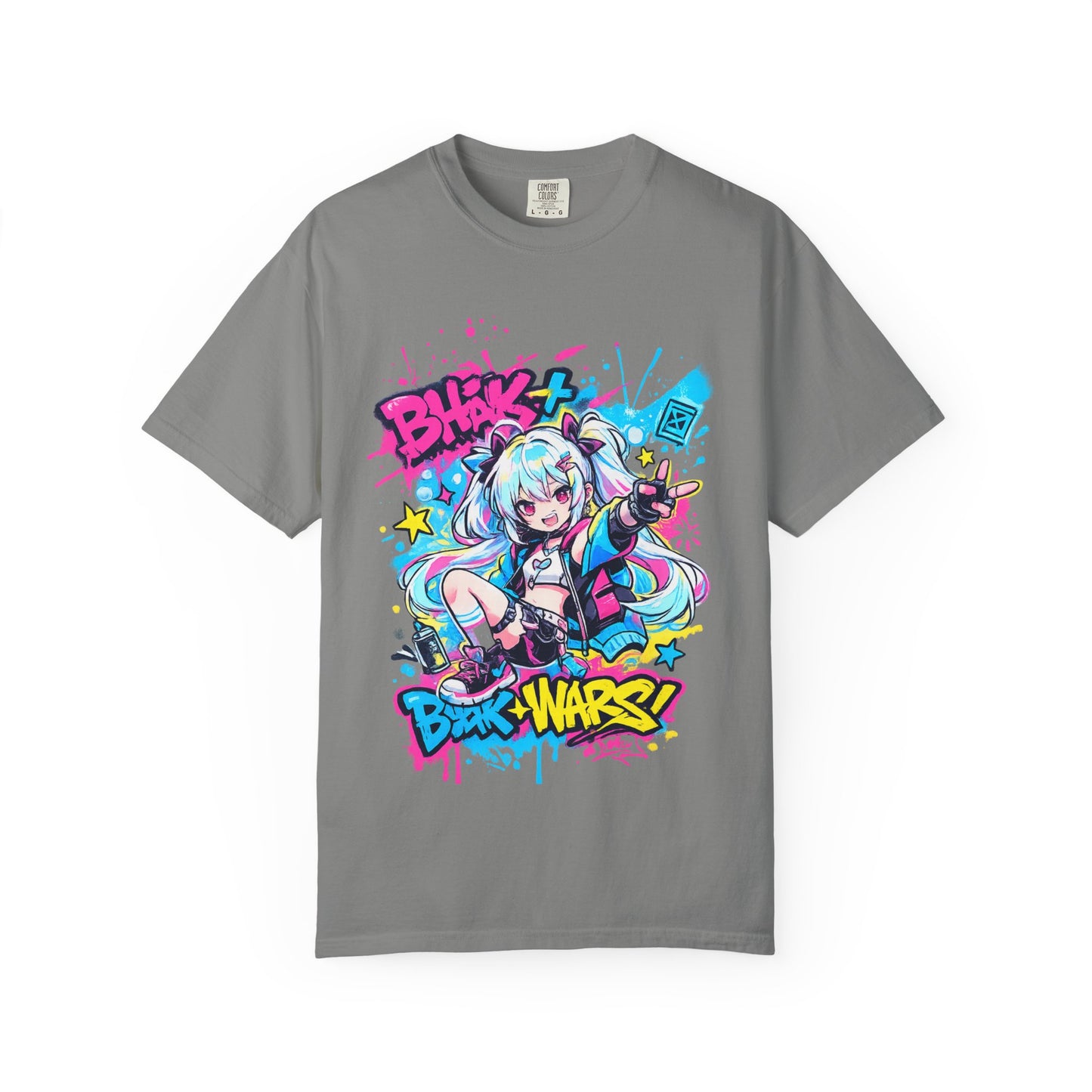 Anime Gamer Girl Graphic T-Shirt — "Blox Wars" Streetwear Tee