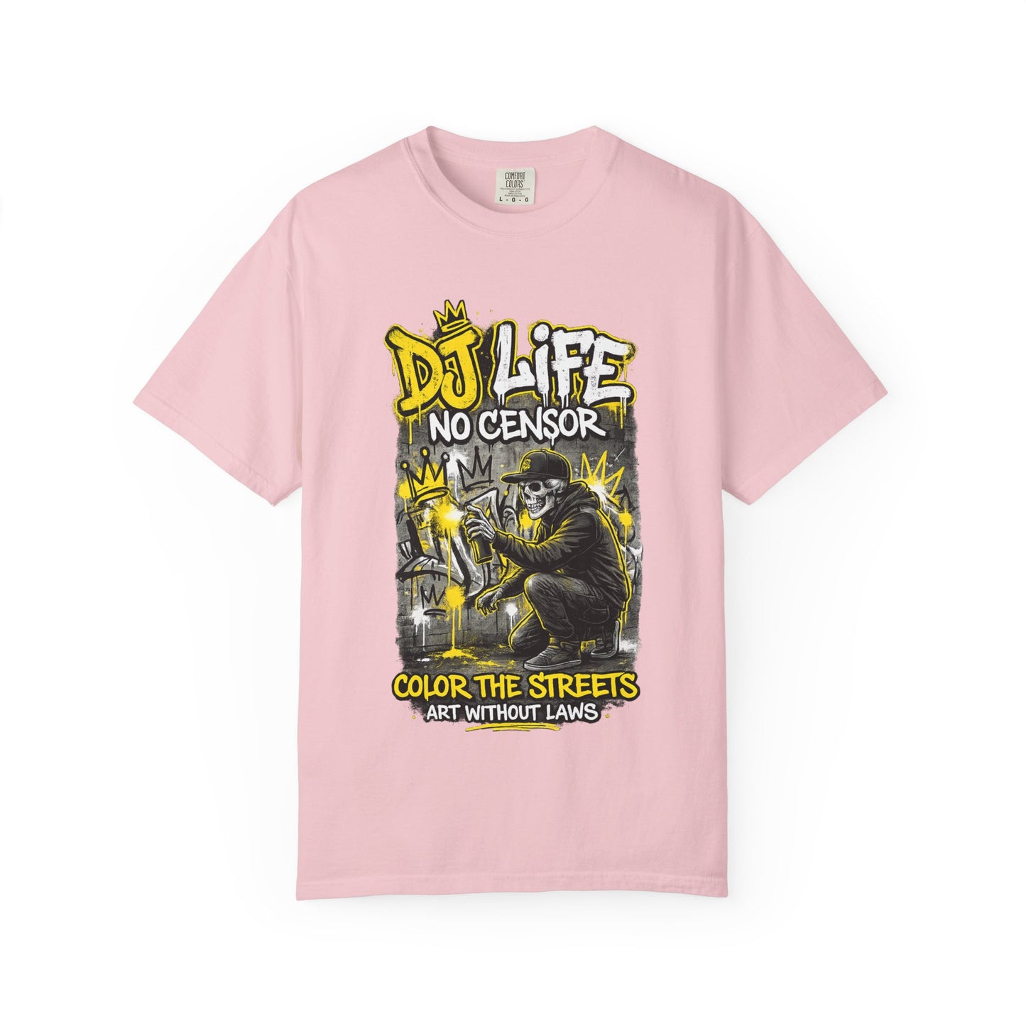 DJ Life No Censor Graphic T-Shirt — Street Art Gorilla "Color the Streets" Tee