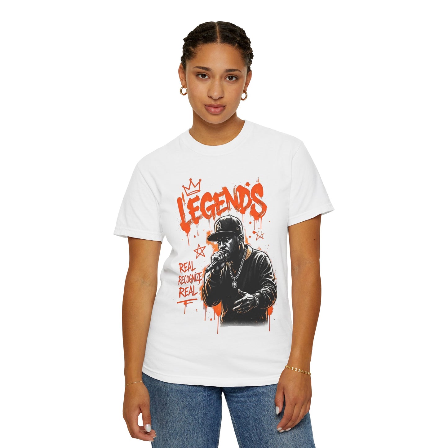 Legend’s Rapper Graphic T-Shirt — “Real Recognize Real” Streetwear Tee
