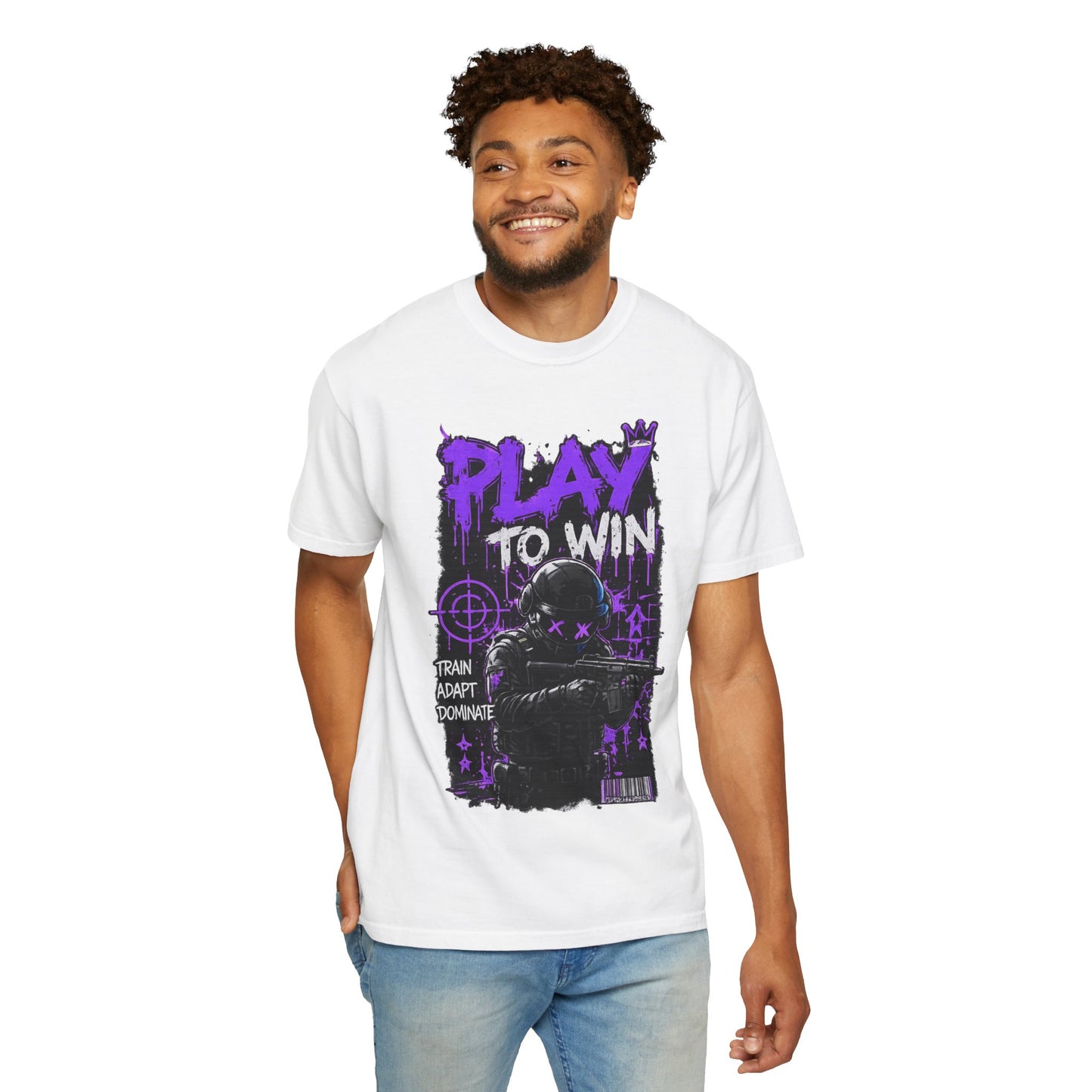 Play to Win Graphic T-Shirt — Gamer Tactical Design