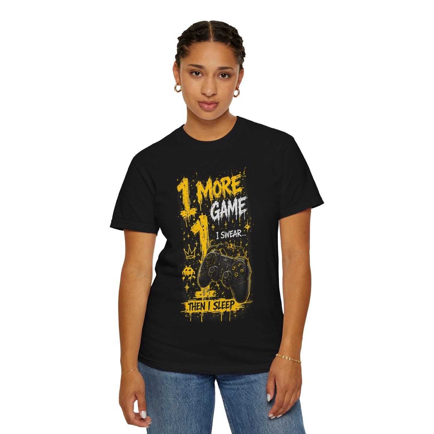 Gaming T-Shirt — “1 More Game I Swear Then I Sleep” Graphic Tee