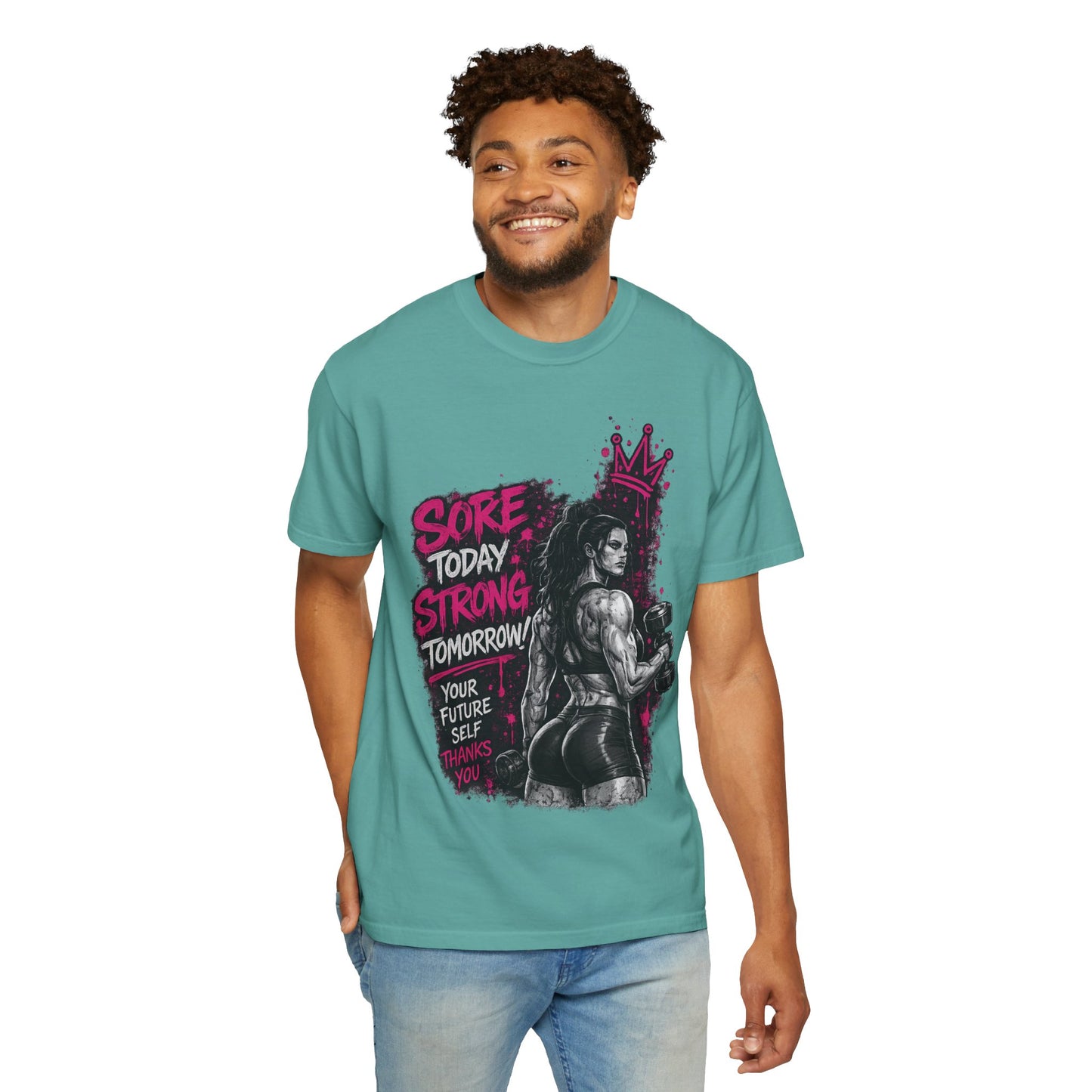 Motivational Boxing T-Shirt — "Sore Today, Strong Tomorrow" Gym Tee
