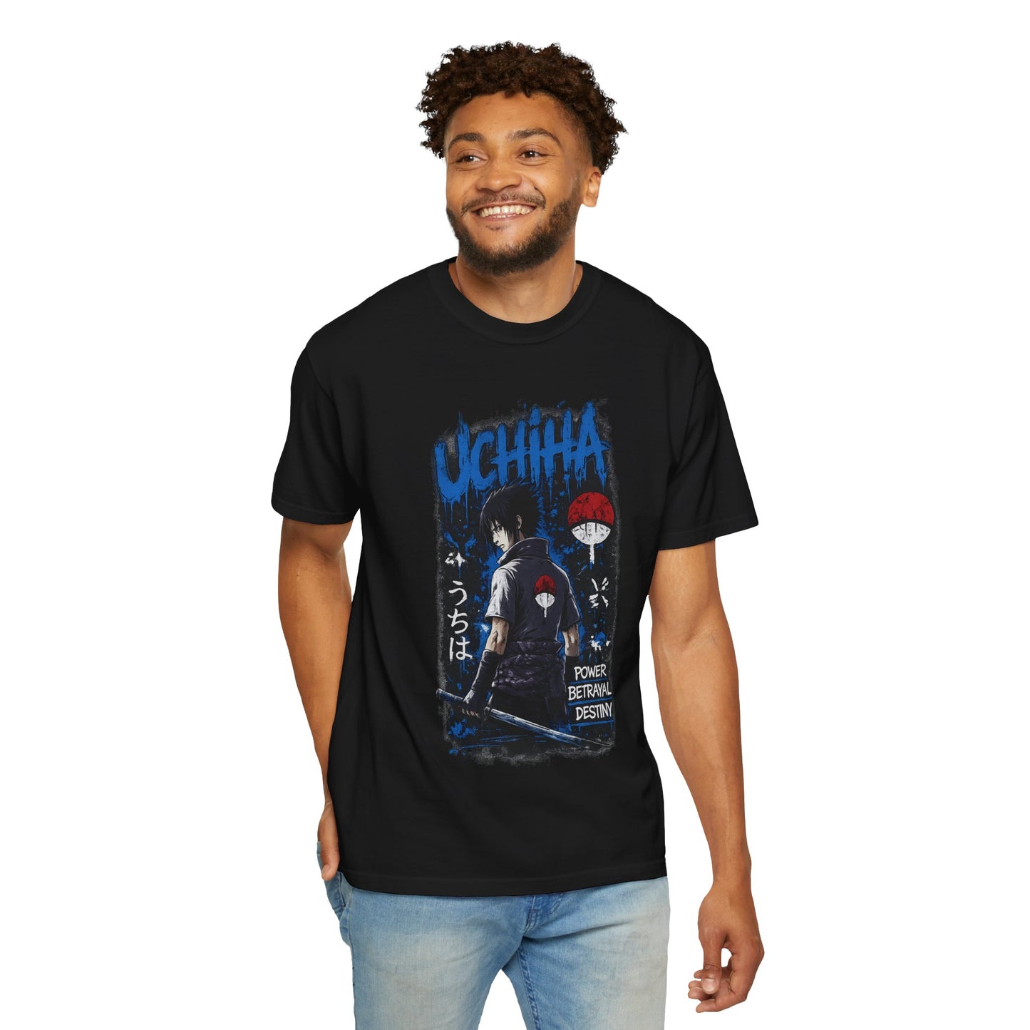 Uchiha Clan Graphic T-Shirt — Anime Sasuke Poster Design