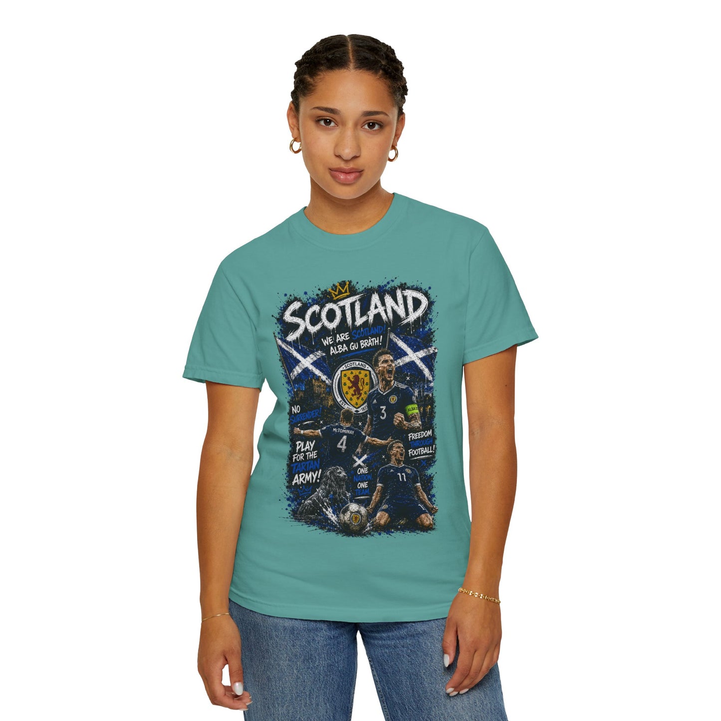Scotland Football Players T-shirt | Scottish Soccer Crest, Saltire Graphics