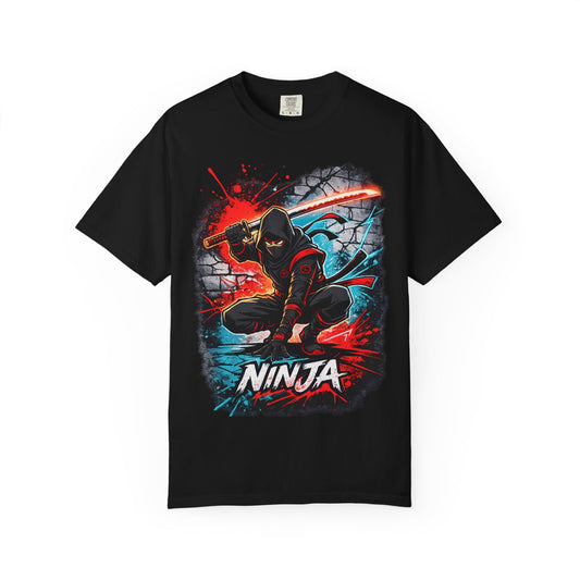 Ninja Graphic T-Shirt — Bold Samurai Night Warrior Tee