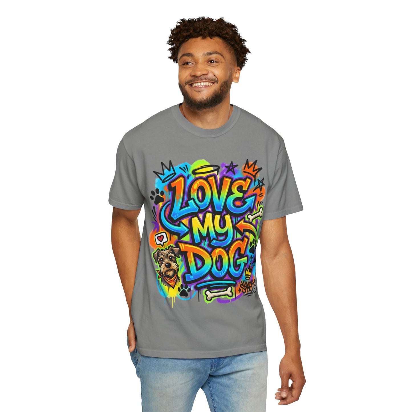 Love My Dog Graffiti T-Shirt