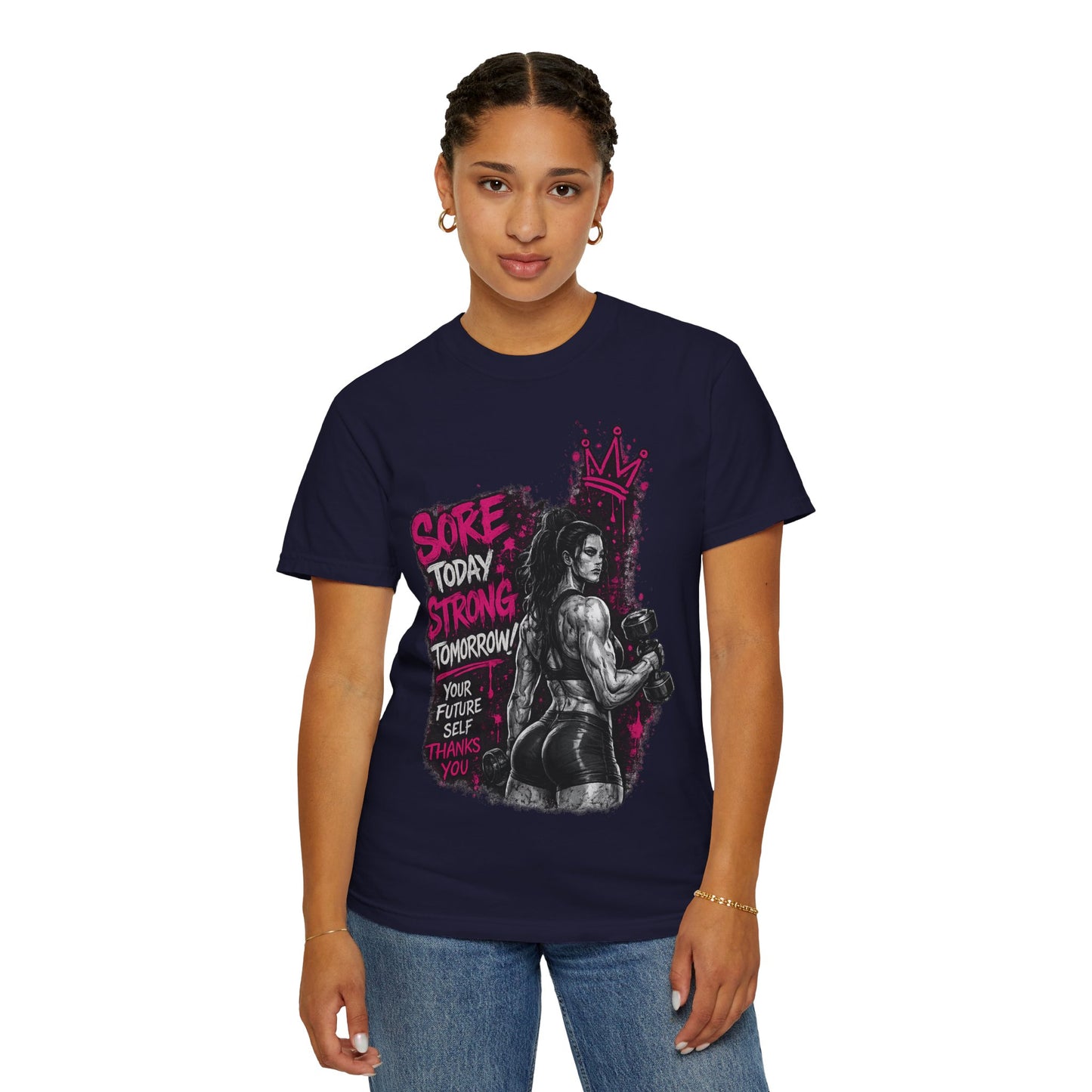 Motivational Boxing T-Shirt — "Sore Today, Strong Tomorrow" Gym Tee