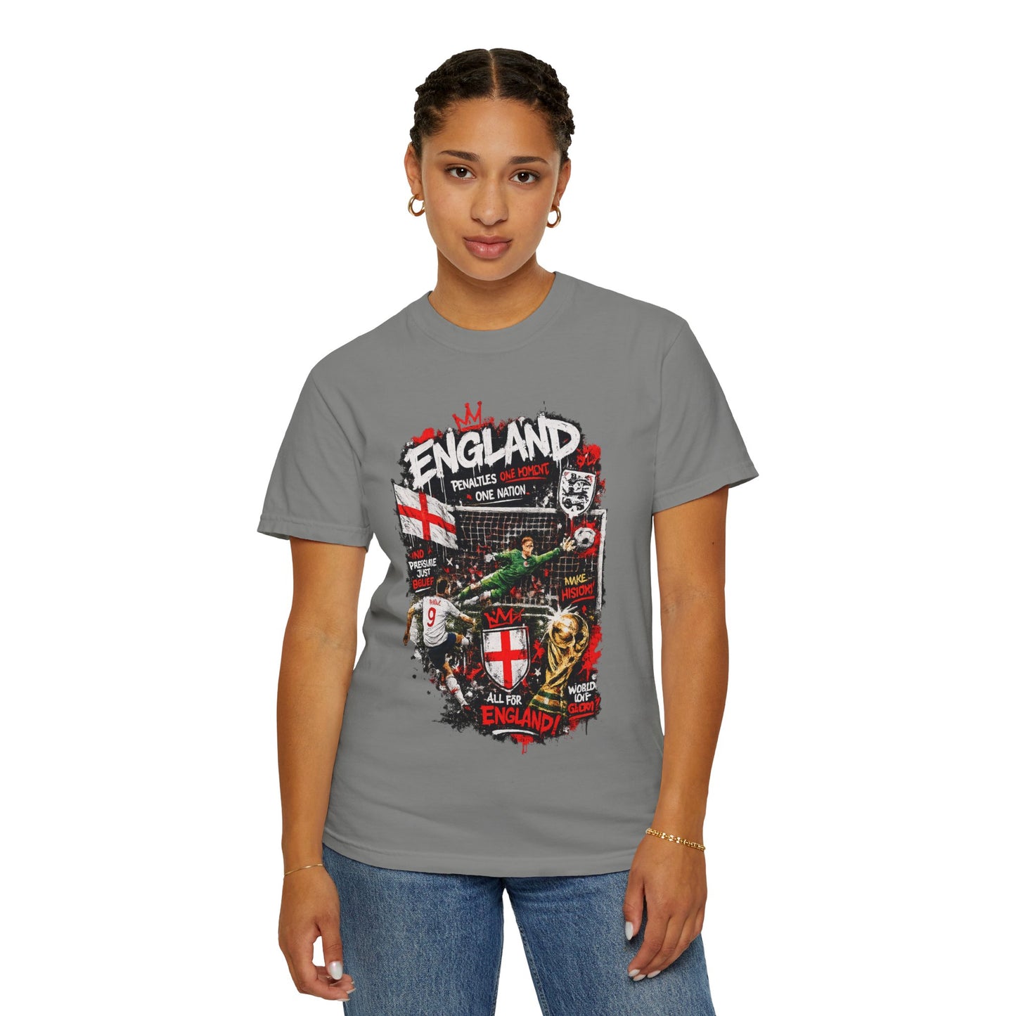 England Football Collage T-shirt | St George Cross, Soccer Icons