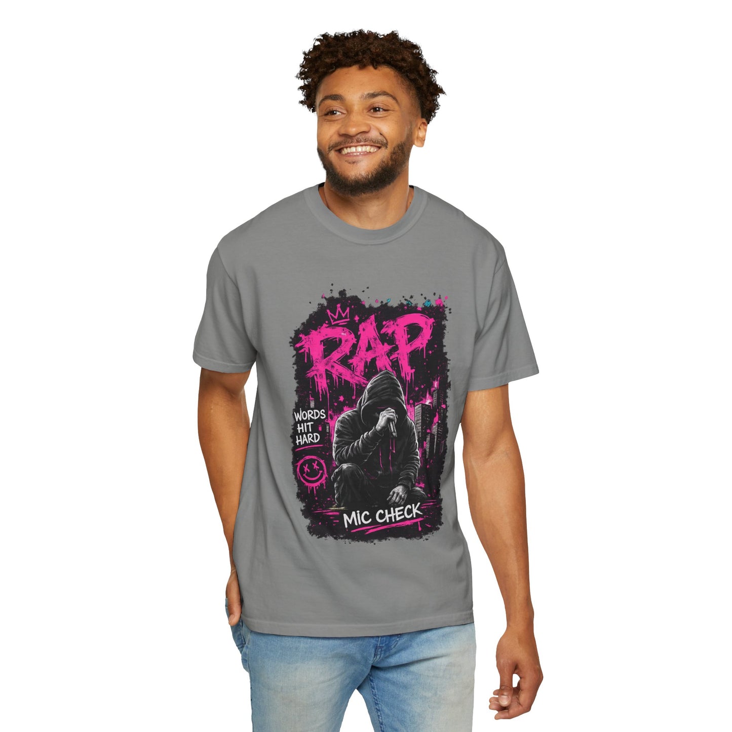 Rap Mic Check T-Shirt — Urban Hip-Hop Graphic Tee
