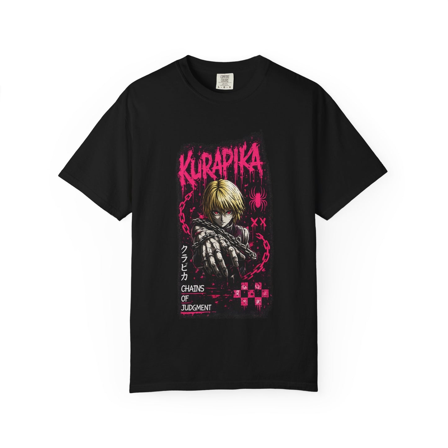 Kurapika Graphic T-Shirt — Anime Thriller 'Chains of Judgment' Tee