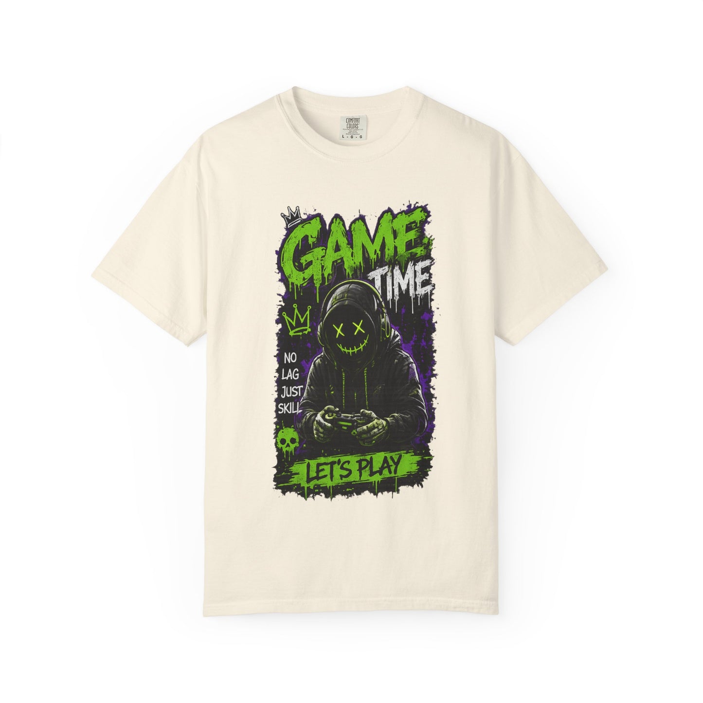 Gaming Graphic T-Shirt — "Game Time: Let’s Play" Neon Gamer Tee