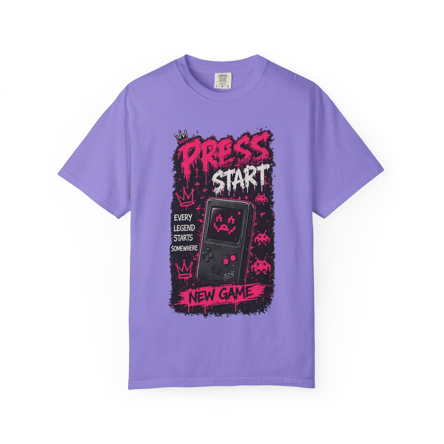 Press Start New Game T-Shirt — Retro Gamer Graphic Tee