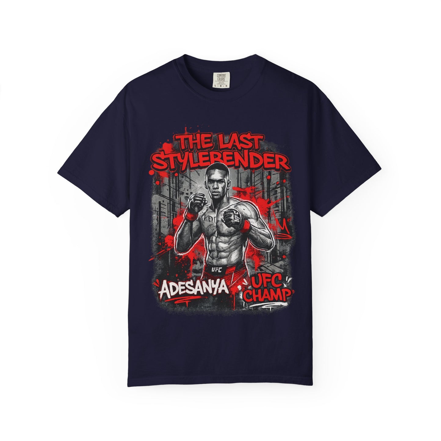 Adesanya 'The Last Stylerender' UFC Champ Graphic T-Shirt