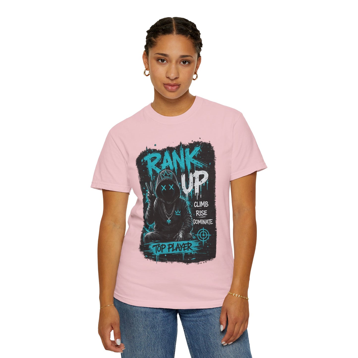 Rank Up Gaming T-Shirt — "Top Player" Gamer Graphic Tee